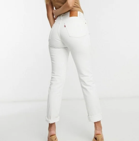 Levi's 501 High Rise Skinny In Cloud Over Sz 28 Nwt - Picture 13 of 15